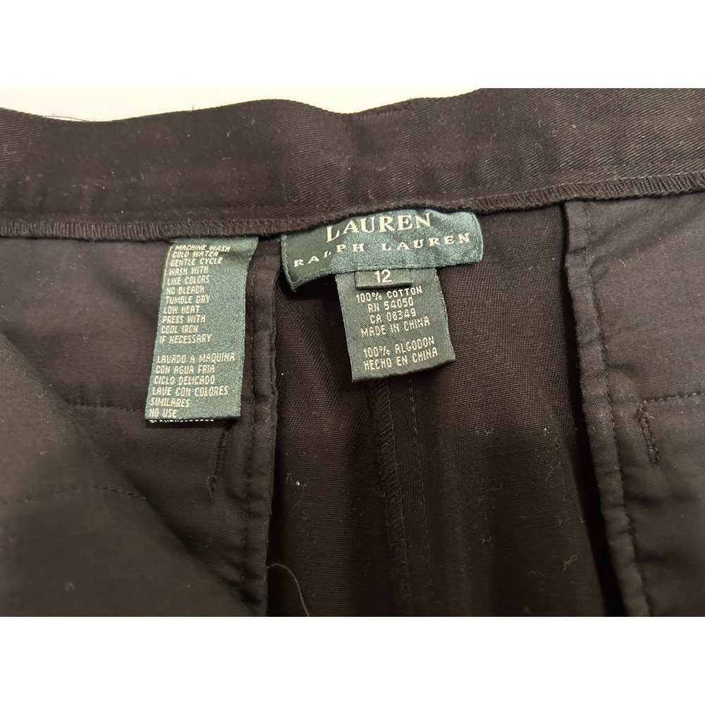 Lauren Ralph Lauren Black Tailored Shorts NWT Women's Size 12 Classic - Picture 3 of 7
